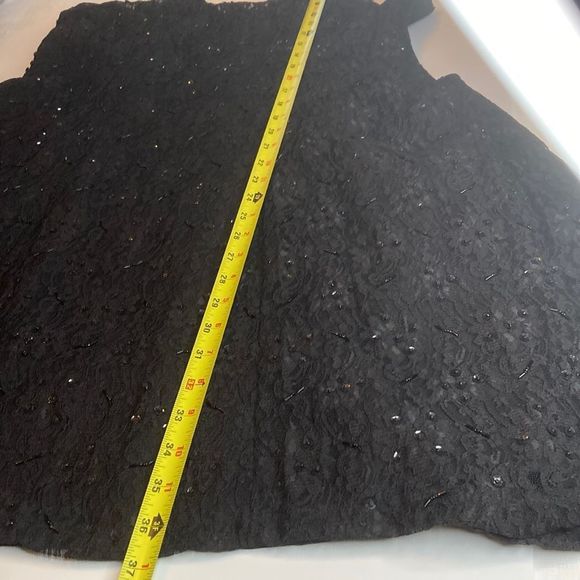 Beaded Drama-Dress Black Lace Sequins Dress - Picture 11 of 14